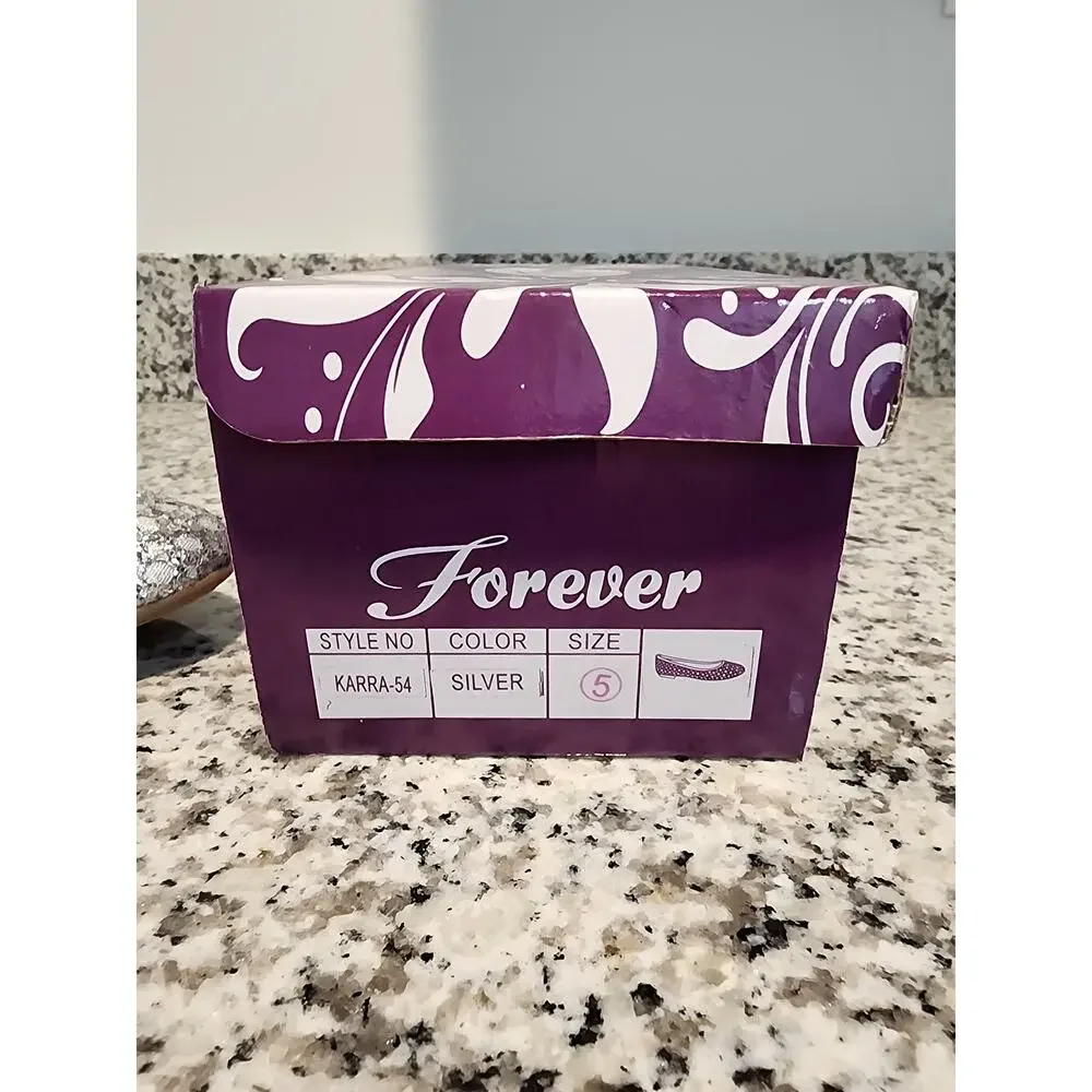 Forever Karra-54 Silver Flats sz 5